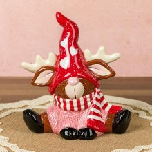 Additional picture of MB1599 - Reindeer Gnome     7"L x 4.5"W x 7.75"H