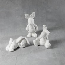 Additional picture of CCX048 - Assorted Playful Baby Bunnies 4-1/2"H