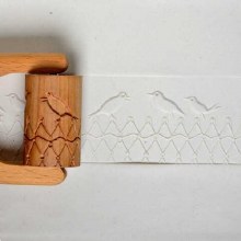 RL-019 Lrg. Handle Roller - Birds on Wire, 6cm