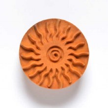 SCXL-019 Extra Lrg. Round Stamp - Spiral Sun, 6cm