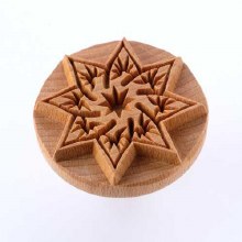 SCXL-051 Extra Lrg. Round Stamp - Star Flower, 6cm SCXL-051 Extra Lrg. Round Stamp - Star Flower, 6cm