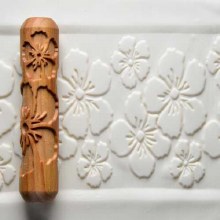 BHR-145 Big Hand Roller - Hibiscus Flowers, 12cm