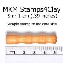 Additional picture of SMR067 - Mini Round Stamp: Heart with Spiral, 1cm