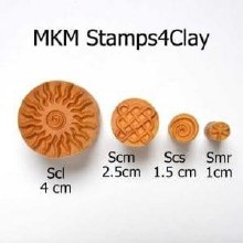 Additional picture of SMR067 - Mini Round Stamp: Heart with Spiral, 1cm