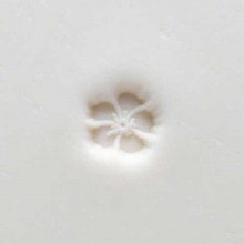 Additional picture of SMR086- Mini Round Stamp: Hibiscus Flower, 1cm