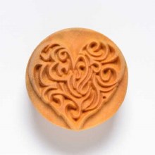 SCL-001 Lrg. Round Stamp - Complicated Heart, 4cm