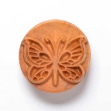 SCL-043 Lrg. Round Stamp - Butterfly, 4cm