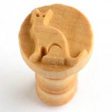 SCM-029 Med. Round Stamp - Cat, 2.5cm