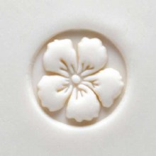Additional picture of SCM262 - Med. Round Stamp: Hibiscus Flower, 2.5cm