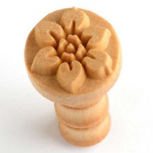 SCM-045 Med. Round Stamp - Beautiful Flower, 2.5cm