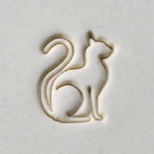 Additional picture of SCM227 - Med. Round Stamp: Cat, 2.5cm