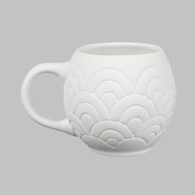 MB1616 - Scalloped Mug     5.5"L x 5.5"W x 3.75"