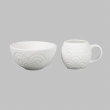 Additional picture of MB1616 - Scalloped Mug (14oz)    5.5"L x 5.5"W x 3.75"