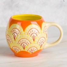 Additional picture of MB1616 - Scalloped Mug (14oz)    5.5"L x 5.5"W x 3.75"
