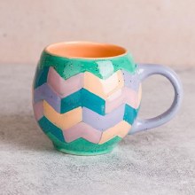 Additional picture of MB1618 - Chevron Mug (14oz)    5.5"L x 5.5"W x 3.75"H