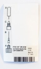 Additional picture of FLCB - Fineline Applicator Caps- Blue 20G (3 Pack)