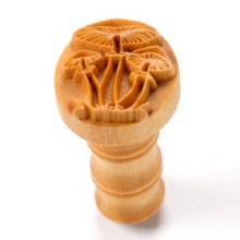 SCM-289 Med. Round Stamp - Cluster of Mushrooms, 2.5cm