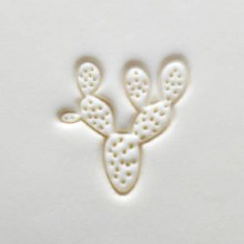 Additional picture of SCL147 - Lrg. Round Stamp: Prickley Pear Cactus, 4cm