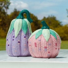 Additional picture of MB1632 - Short Corn Pumpkin   5.5"L x 5.25"W x 6"H
