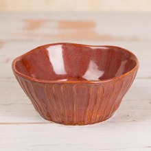Additional picture of SB154 - Stoneware Fluted Small Bowl    6.5"L x 6.5"W x 2.75" H