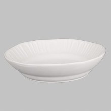 SB153 - Stoneware Fluted Large Bowl    9"L x 8.75"W x 2.25"H