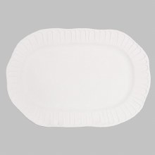SB150 - Stoneware Fluted Oval Platter    15"L x 10.25"W x 1"H