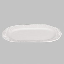 Additional picture of SB150 - Stoneware Fluted Oval Platter    15"L x 10.25"W x 1"H