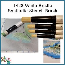 Additional picture of CE1428 - White Bristle Stencil Brushes (4 Pack)
