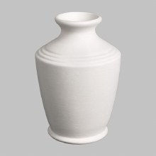 SB156 - Stoneware Ringed Bud Vase   3.75"L x 3.75"W x 5.5"H