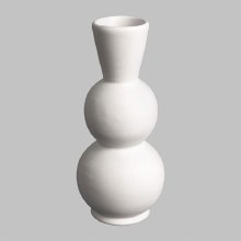 SB157 - Stoneware Curvy Vase   3.25"L x 3.25"W x 7.5"H