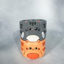 Additional picture of CCX3210 - Stack-a-Cat Mug 3-3/4"Dia x 3"H