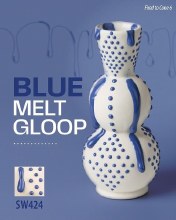 Additional picture of SW-424  Blue Melt Gloop Glaze, Cone 5-10, Pint