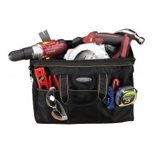 Additional picture of Tote/Tool Bag - 15" w/ Zipper & 14 Pockets, Black