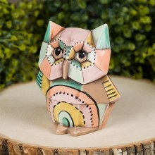 Additional picture of MCB1563 - Owl Facet-ini     3.5"L x 3.5"W x 4.5"H