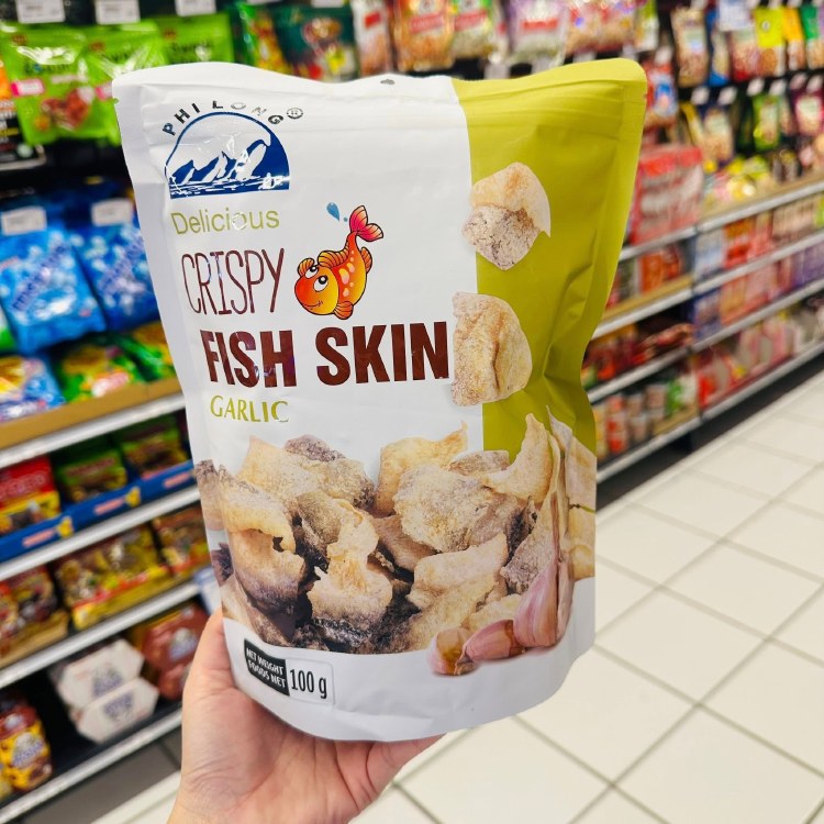 PHILONG CRISPY FISH SKIN GARLIC 100G
