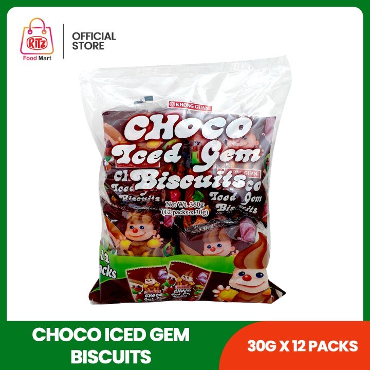 CHOCO ICED GEM BISCUITS 12PCS
