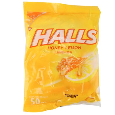 HALLS HONEY LEMON 50PCS.