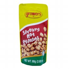GROWERS SAVORY HOT PEANUTS 80g