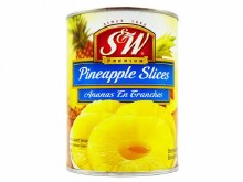S & W PINEAPPLE SLICES 540ml
