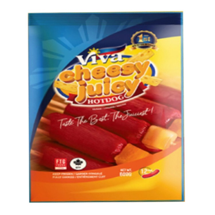 VIVA CHEESY JUICY HOTDOG 600G