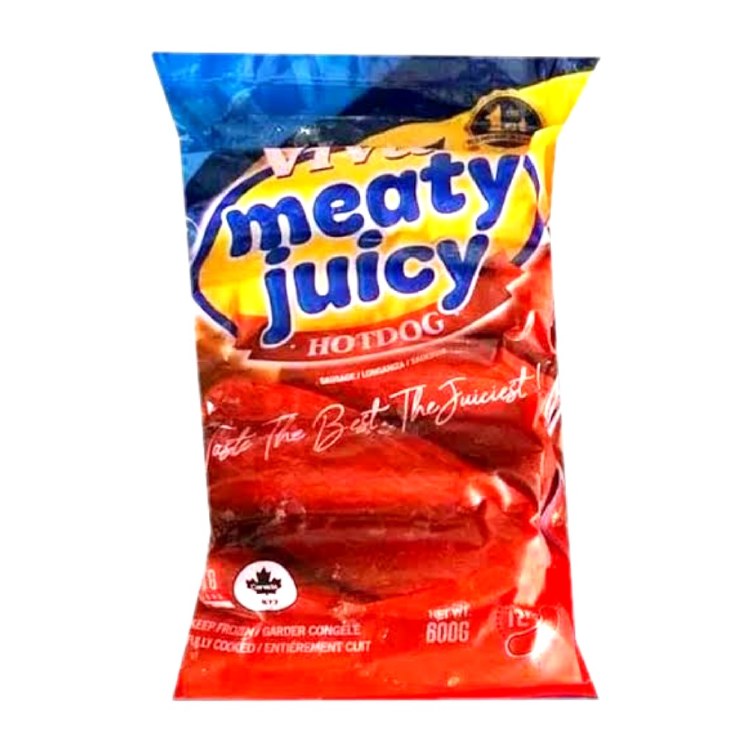 VIVA MEATY JUICY HOTDOG 600G