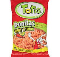 Totis Donitas Snacks Chile Limon, 50g.