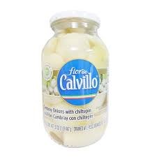 Flor de Calvillo, Cebollitas Cambray con Chiltepin, 32 Oz.