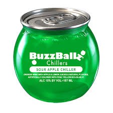 BuzzBallz Sour Apple Chiller, 187 ml.