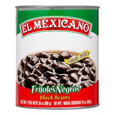 El Mexicano Frijol Negro | Whole Black Beans, 30oz.