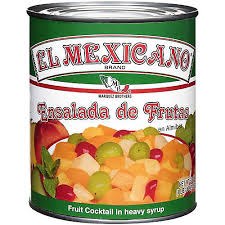 El Mexicano Ensalada de Frutas | Fruit Cocktail in Heavy Syrup,  30 oz
