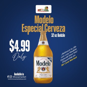 Modelo Especial Cerveza, 32 oz Bottle