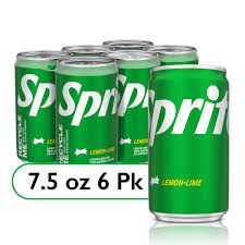 Sprite Lemon Lime Mini Soda Pop Soft Drink 7.5 Fl. Oz. 6 Pack Cans