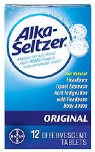 Alka-Seltzer Original Efferverscent, 12 tablets