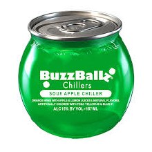 BuzzBallz Sour Apple Chiller, 187 ml.